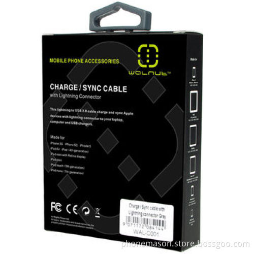 8-pin Lightning MFI-certified Cotton Round Cable with Round Molding, Housing with C48 Connector